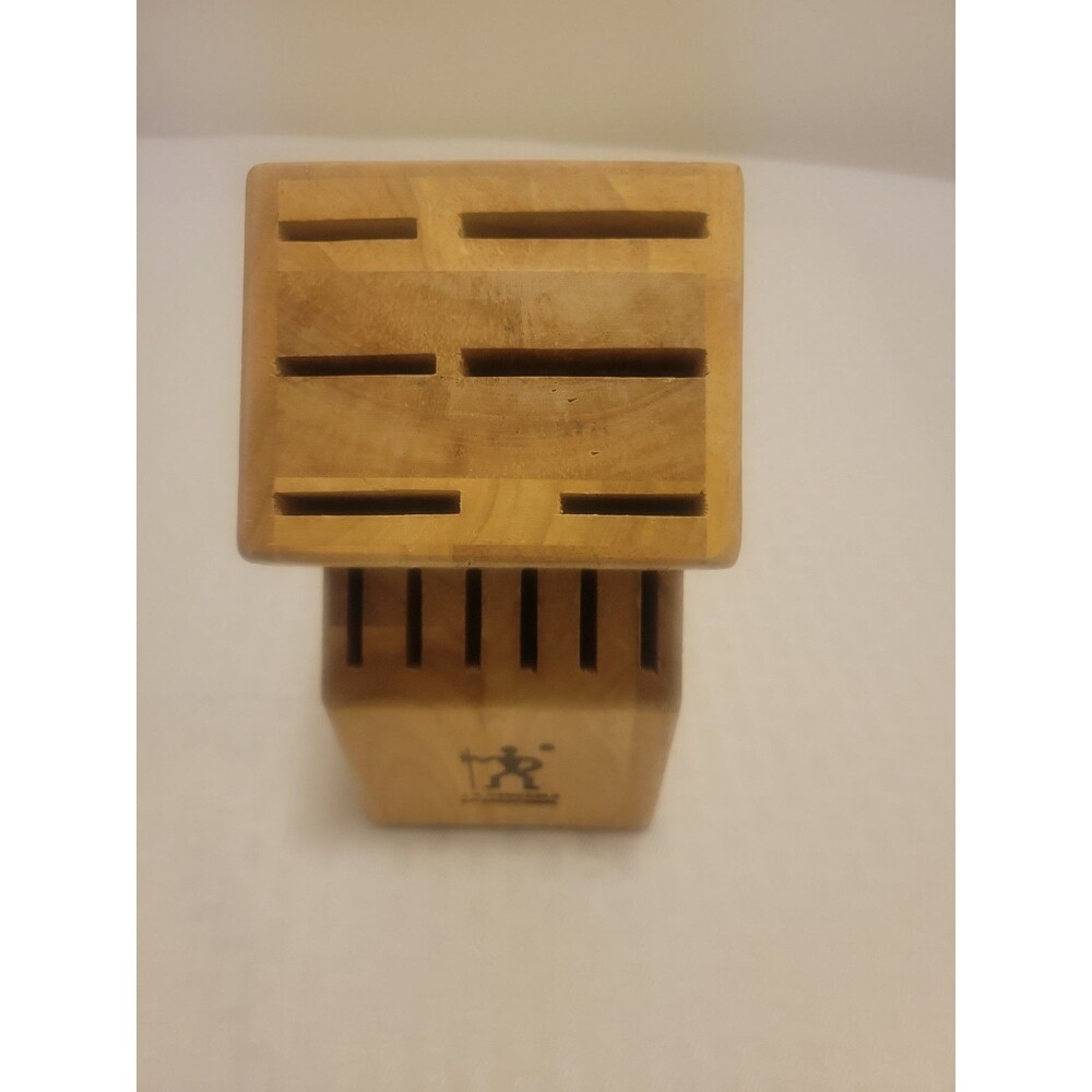 J.A. Henckels 12 Slot Solid Wood Knife Block Holder Storage EUC